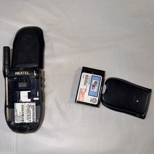 Motorola I60c Nextel Black Flip Phone Untested Battery Swollen